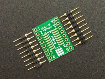 PCB SMD-16 to DIP ENIG with Machined Pins