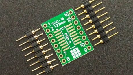 PCB SMD-16 to DIP ENIG with Machined Pins