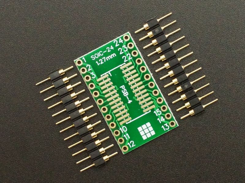 PCB SMD-24 to DIP ENIG with Machined Pins