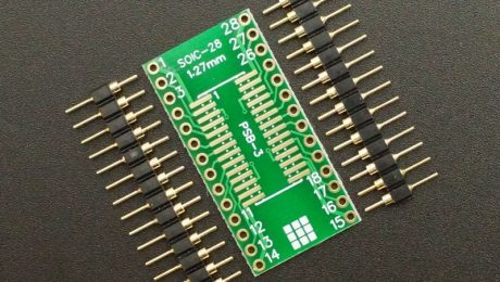 PCB SMD-28 to DIP ENIG with Machined Pins