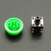 Tactile Pushbutton Green 6mm - Disassembled