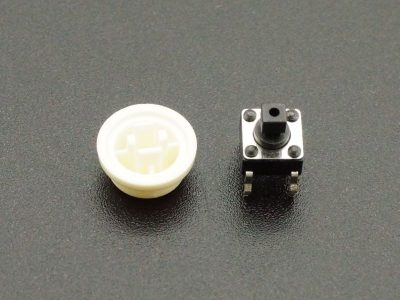 Tactile Pushbutton White 6mm - Disassembled