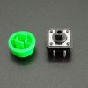 Tactile Pushbutton Green 12mm - Disassembled