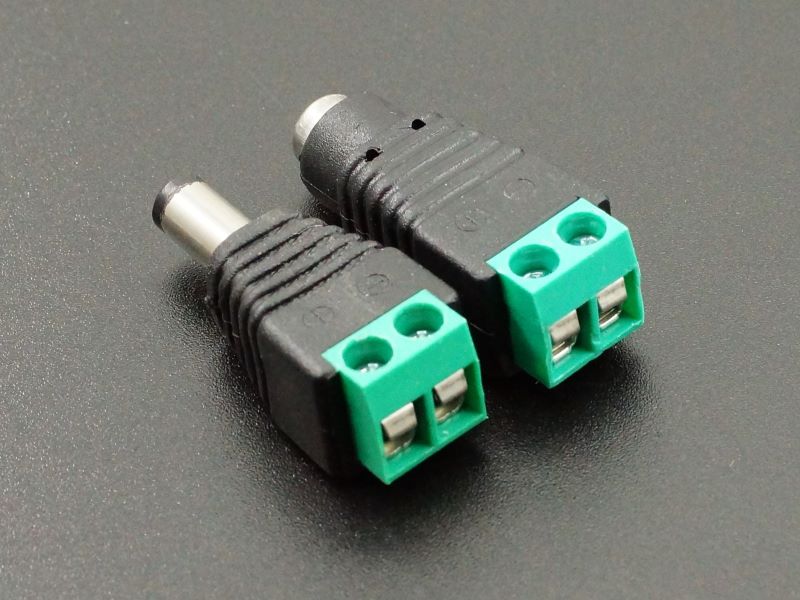 DC Power Jack Adapters M-F Terminals