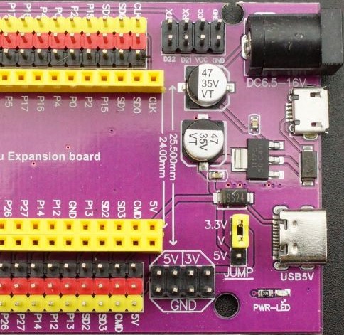 ESP32-S Expansion Board Closeup